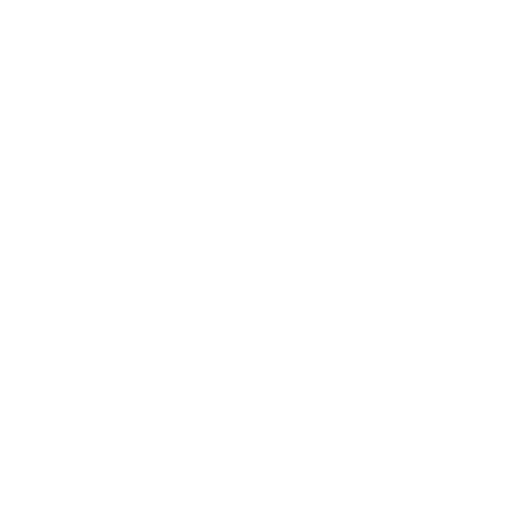 White illustration outline of a house with a leaf in the middle